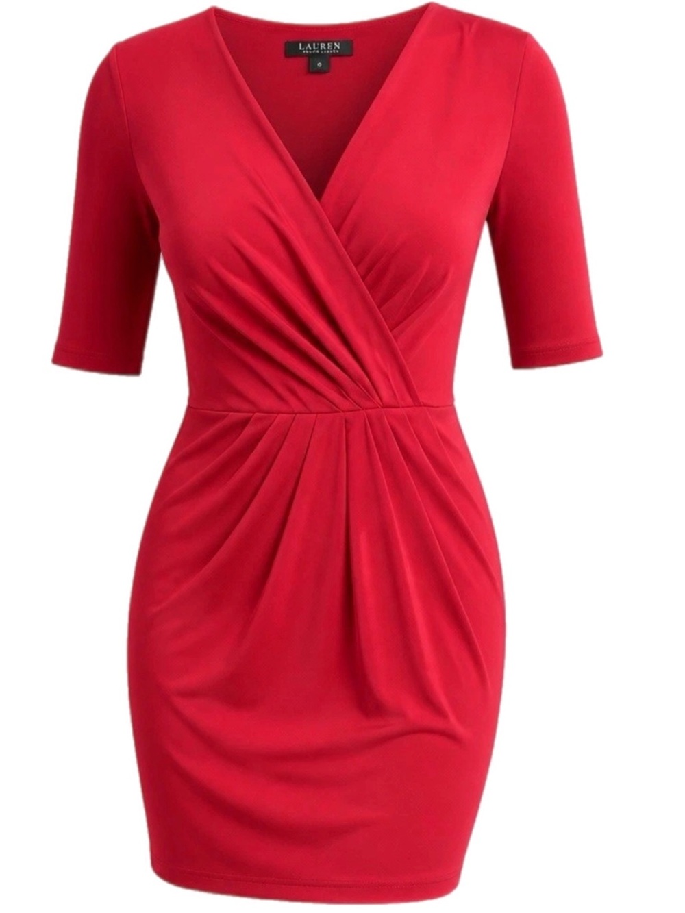 Lauren Ralph Lauren Fuchsia Surplice Mini Dress